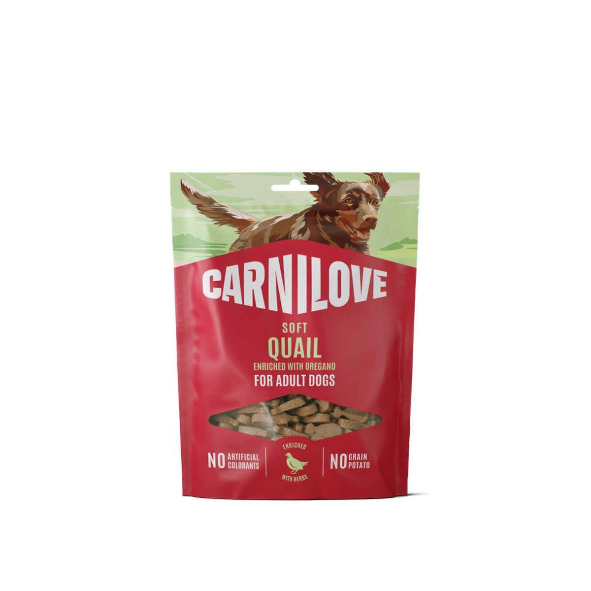 Carnilove Quail enriched with Oregano Soft Snack for Dogs 200g