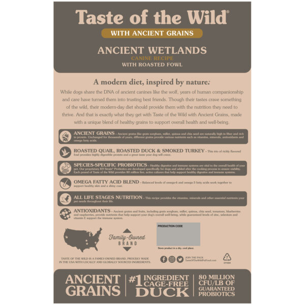 Taste of the Wild Ancient Wetlands Canine Recipe