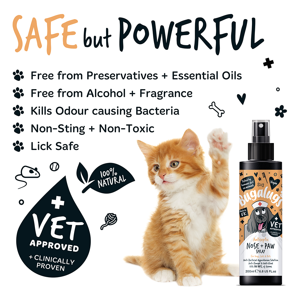 Bugalugs Antiseptic Paw & Nose Spray 200ml (6.8 Fl Oz)