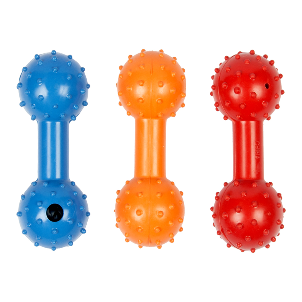 Duvo+ Rubber Dumbell Mix Mixed Colors - 11cm - Orange color.