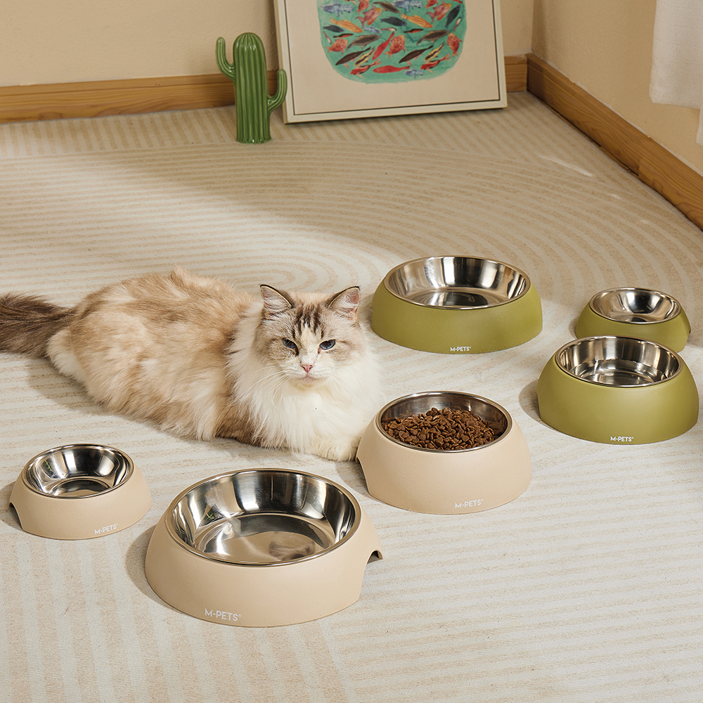 M-PETS Eco Bamboo Bowl Olive