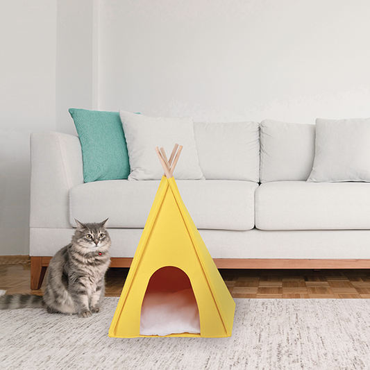 M-PETS Eco Tipi Yellow Cat Bed