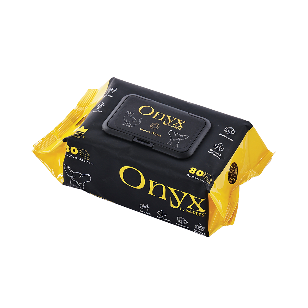 M-PETS Onyx Pet Wipes Lemon Scented 80pcs