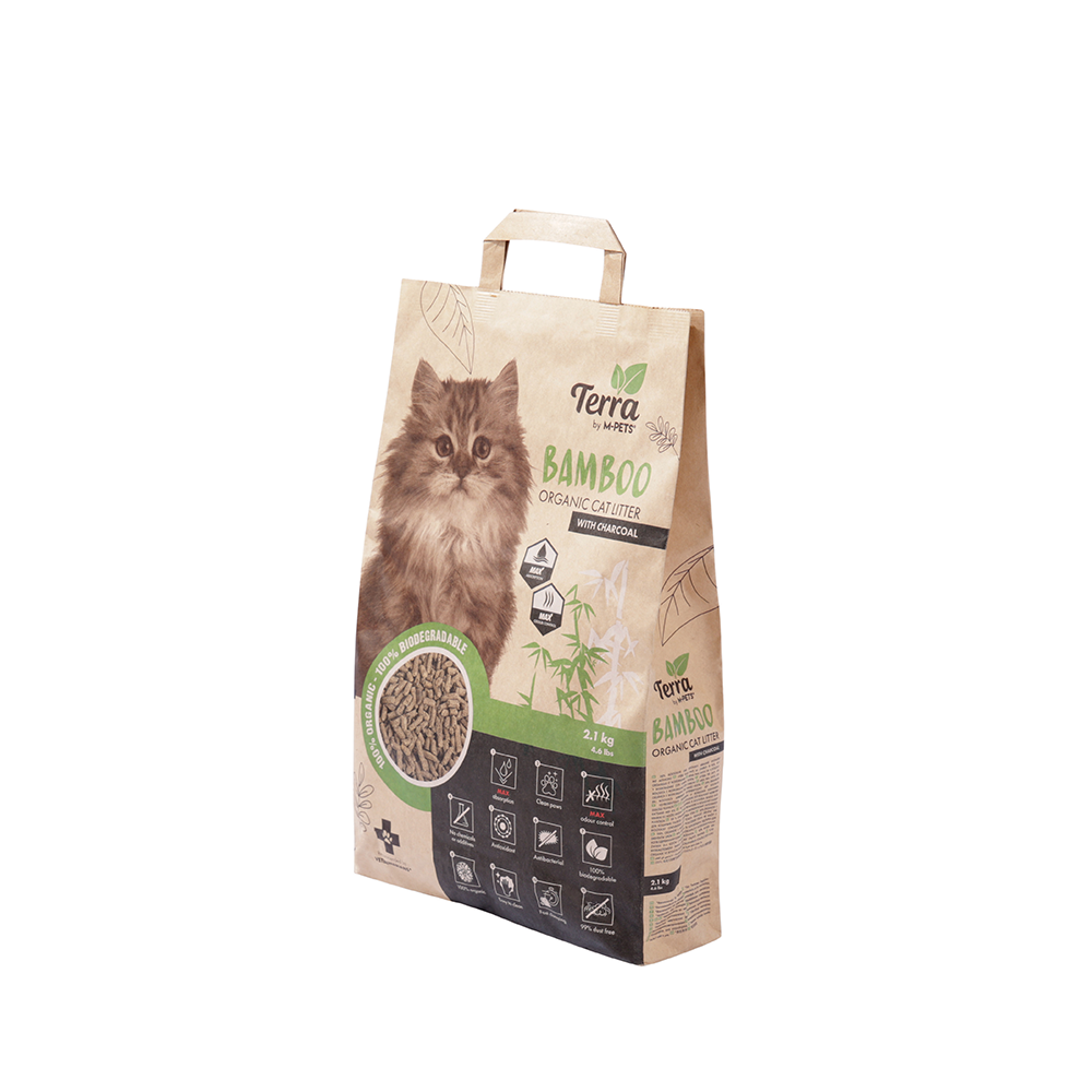 M-PETS Terra Bamboo Organic Cat Litter with Charcoal 5L