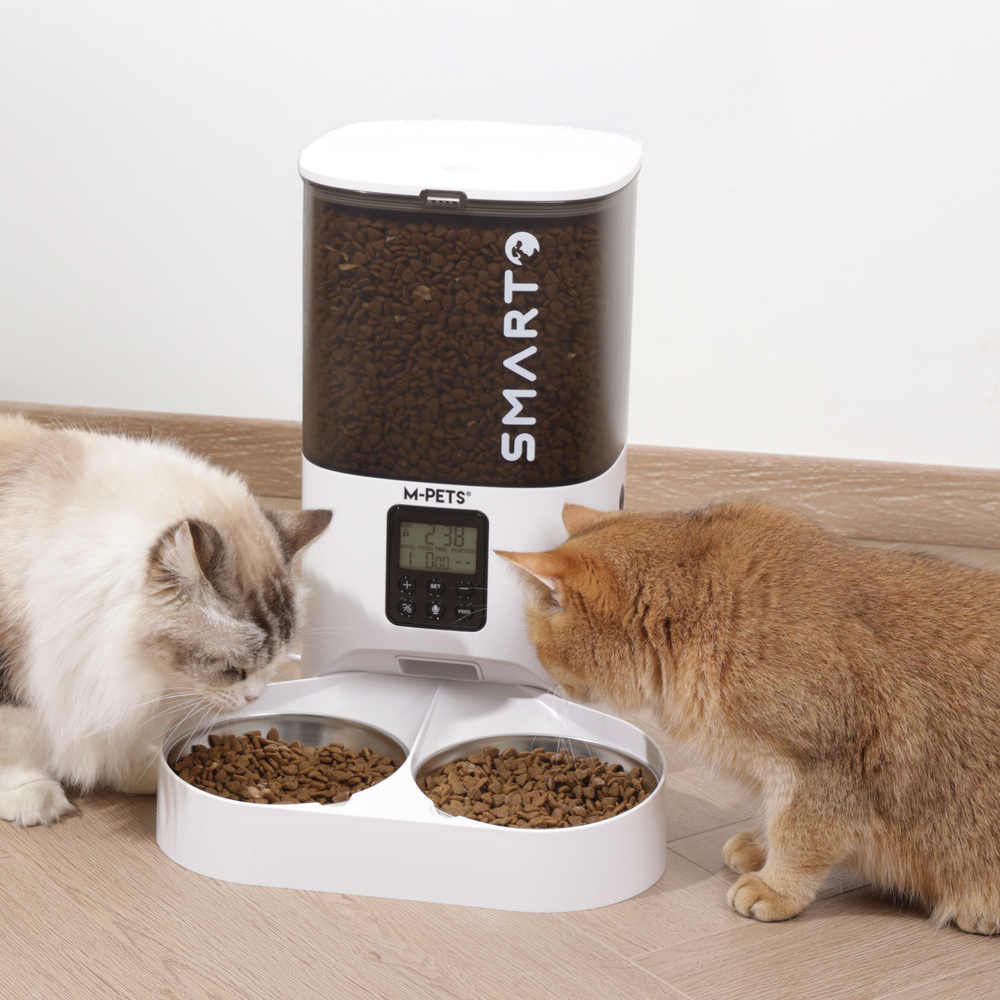 M-PETS Smarto Double Stainless Steel Bowl (Fits M700 & M800 automatic feeders)