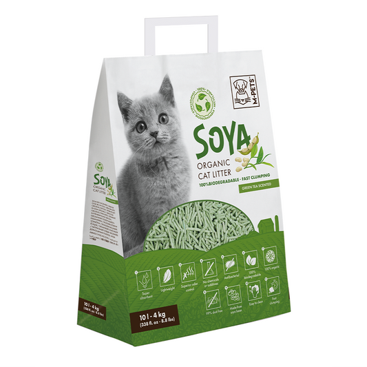 M-PETS Soya Organic Tofu Cat Litter Green Tea Scented – 100% Biodegradable