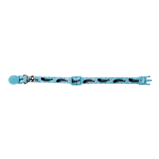 M-PETS Zany Cat Eco Collar Light Blue Fish Bone