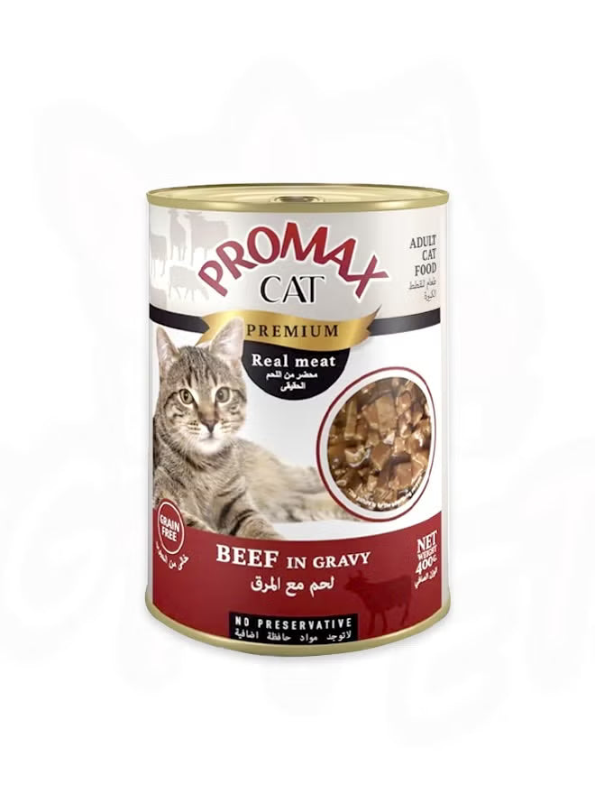 Promax Cat Premium Real Meat Beef In Gravy 400G