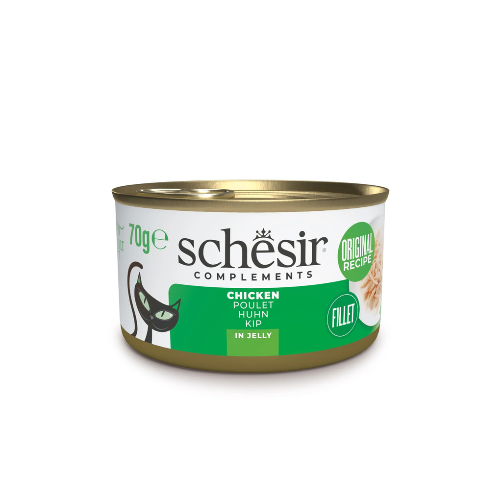 Schesir Complements Cat Wet Food in Jelly Can- Chicken 70g