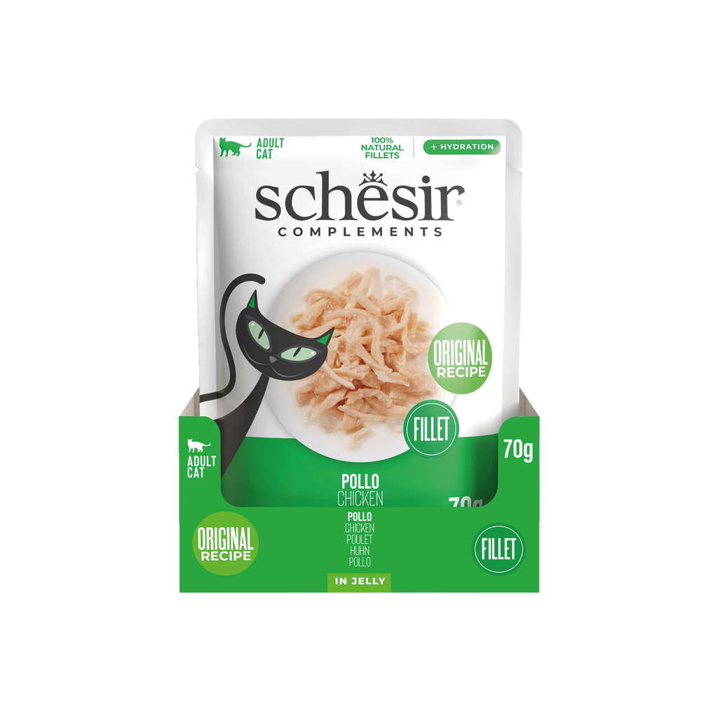 Schesir Complements Cat Wet Food in Jelly Pouch- Chicken 70g