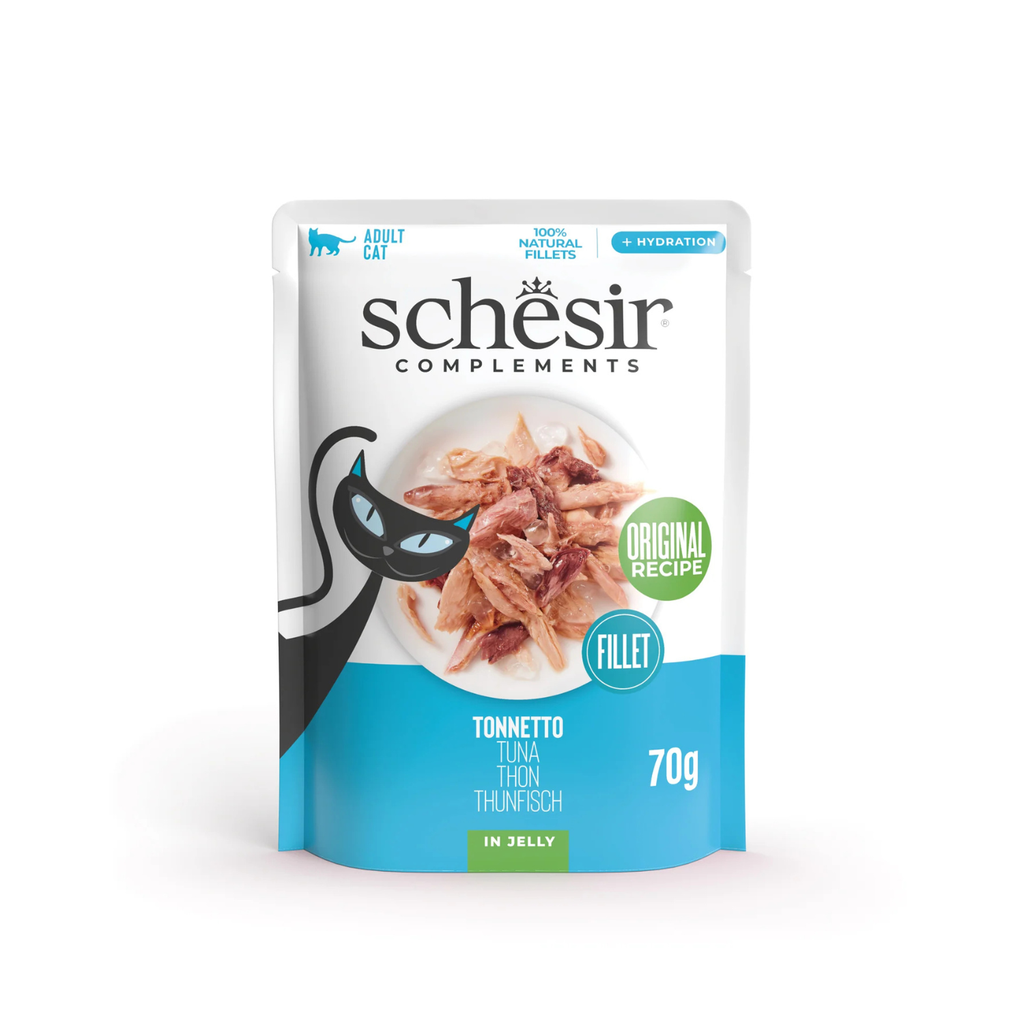 Schesir Complements Cat Wet Food in Jelly Pouch- Tuna 70g