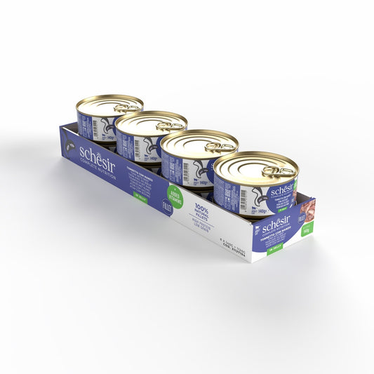 Schesir Complete & Balanced Nutrition Wet Cat Food in Jelly Can- Tuna With Beef 140g