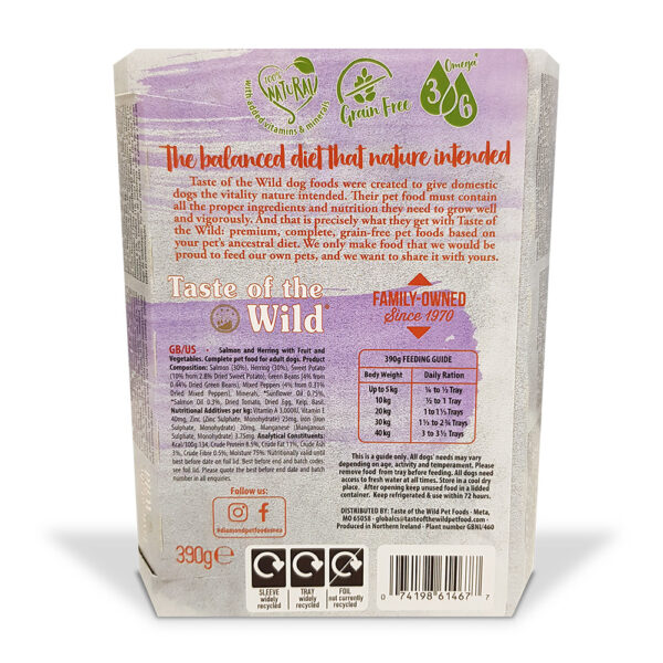 Taste of the Wild Wet Food Salmon Fruit & Veg Tray 390g