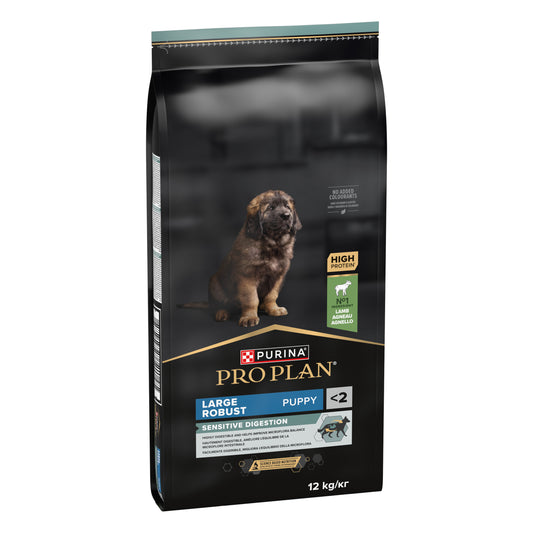 Purina Pro Plan Large Robust Puppy Sensitive Digestion, Dry Dog food with Lamb, 12 kg