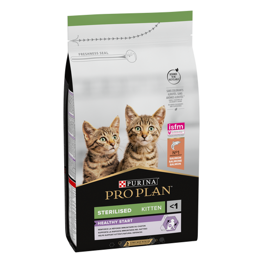 Purina Pro Plan Sterilised Kitten Healthy Start, Dry Cat Food with Salmon, 1.5 kg