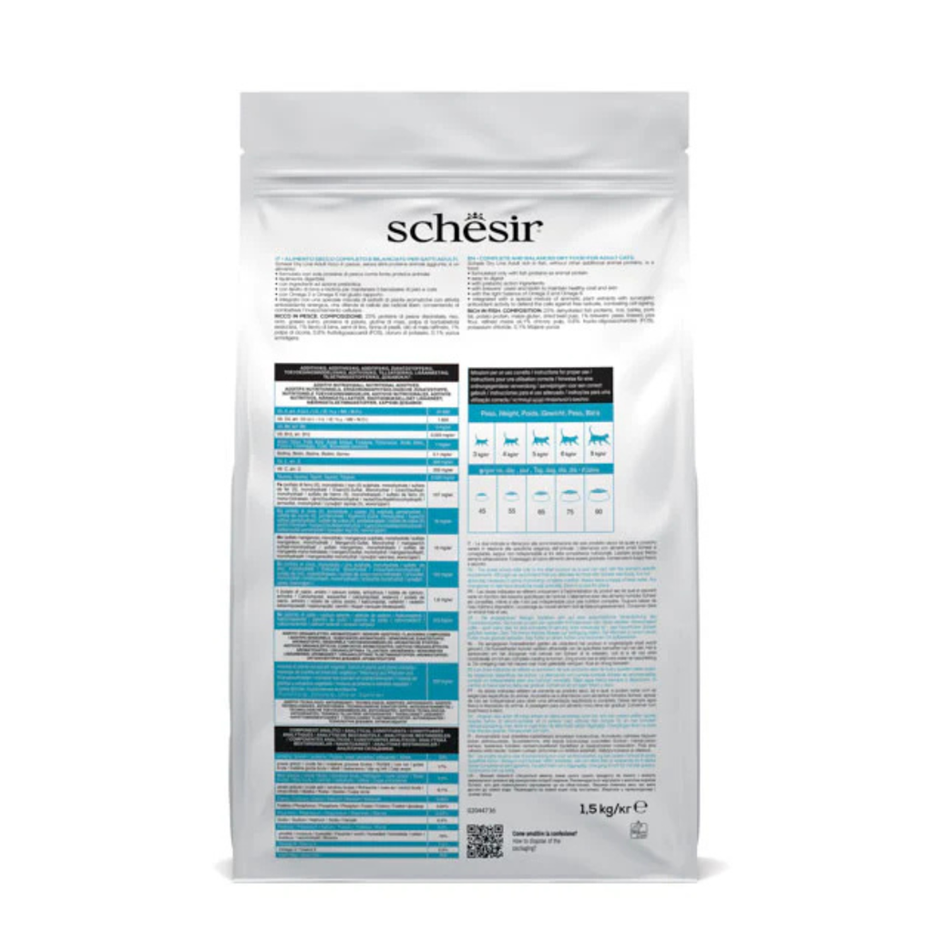 Schesir Cat Dry Food Maintenance with Fish-Adult 1.5kg