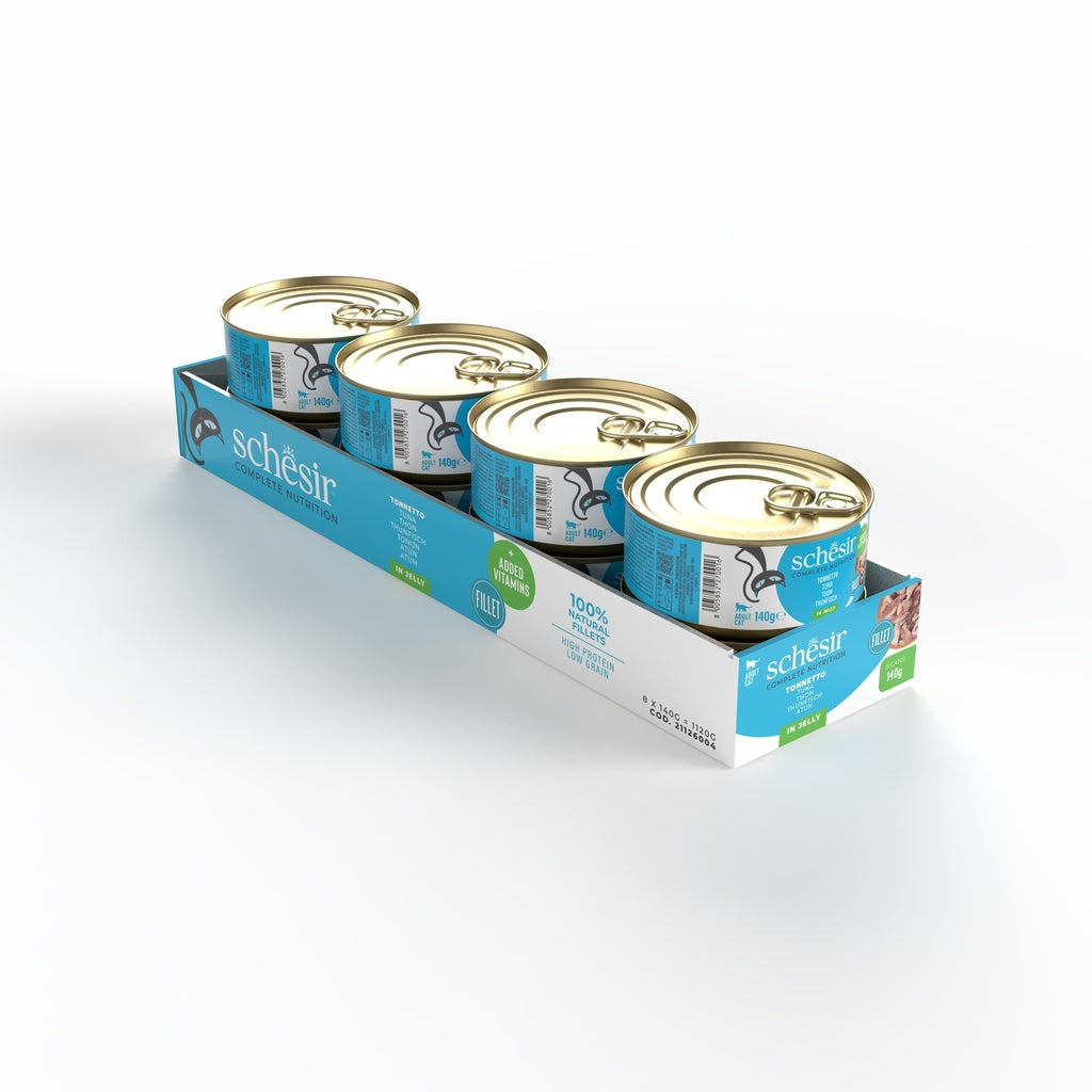Schesir Complete & Balanced Nutrition Wet Cat Food in Jelly Can- Tuna 140g