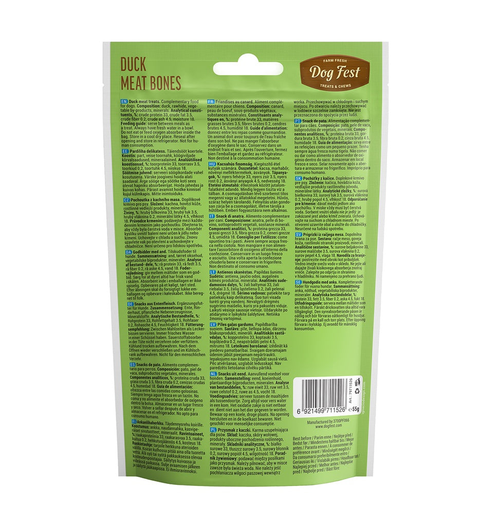 Dog Fest Duck Meat Bones for Mini Dogs 55g