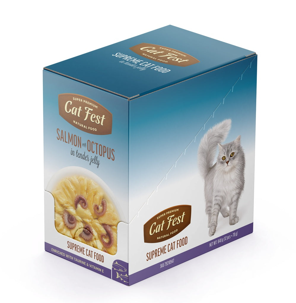 Cat Fest Salmon with Octopus in Tender Jelly 70g