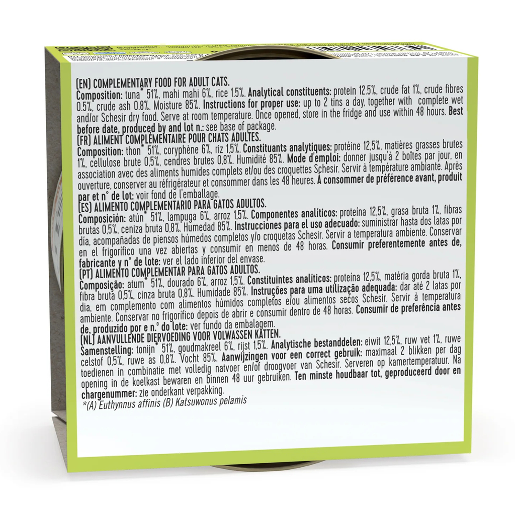 Schesir Cat Wet Food-Tuna With Mahi 85g