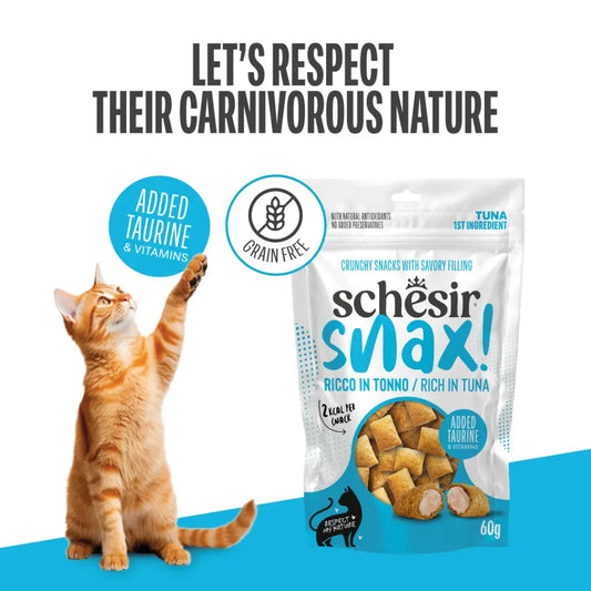 Schesir Snax! Crunchy & Creamy Cat Snack 60g-Tuna