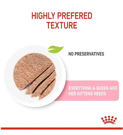 Royal Canin Mother & Babycat Mousse - Young & Adult Wet Cat Food 195g.