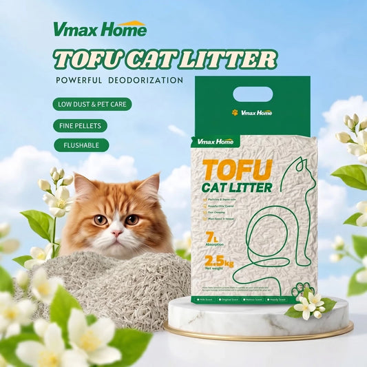 Vmax Home Tofu Cat Litter 2.5kg - 7L - Oud Wood Scent
