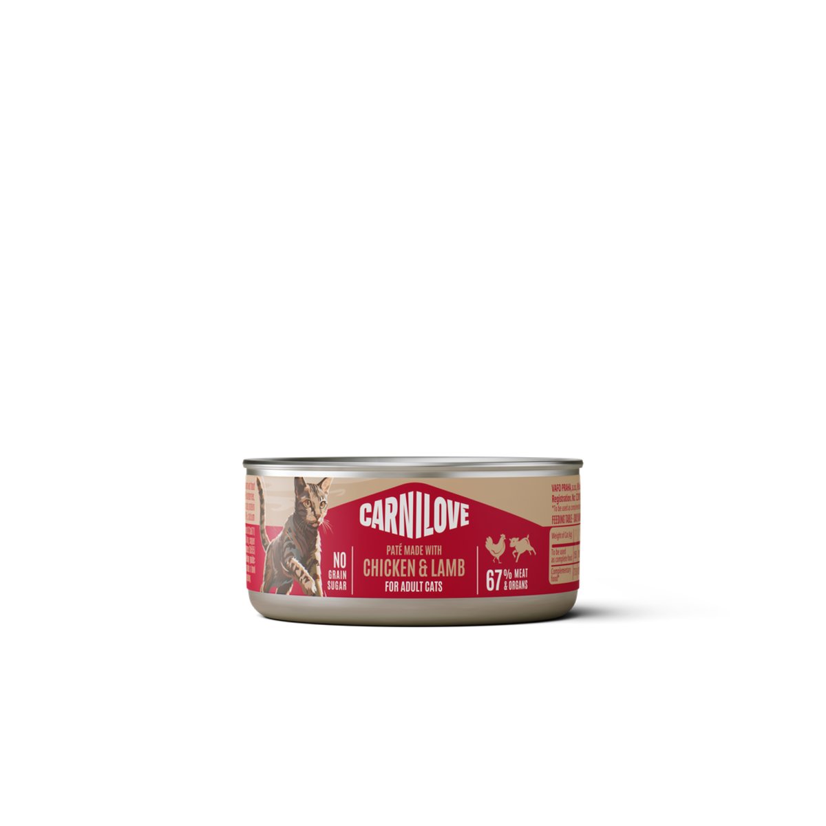 Carnilove Chicken & Lamb Pate Can Wet Cat Food 12x100g