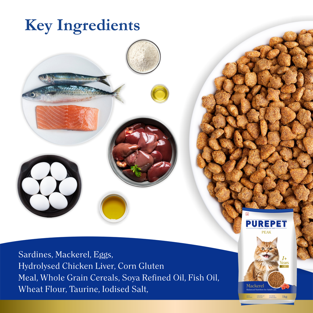 PurePet Peak Cat Mackerel Dry Food 1.2kg