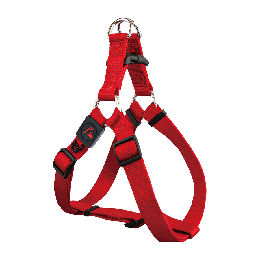 Step-In Dog Harness – Adjustable No-Pull Nylon Pet Harness for Daily Walks - 2.0 x 53-77cm [Color - Red, Size - M]