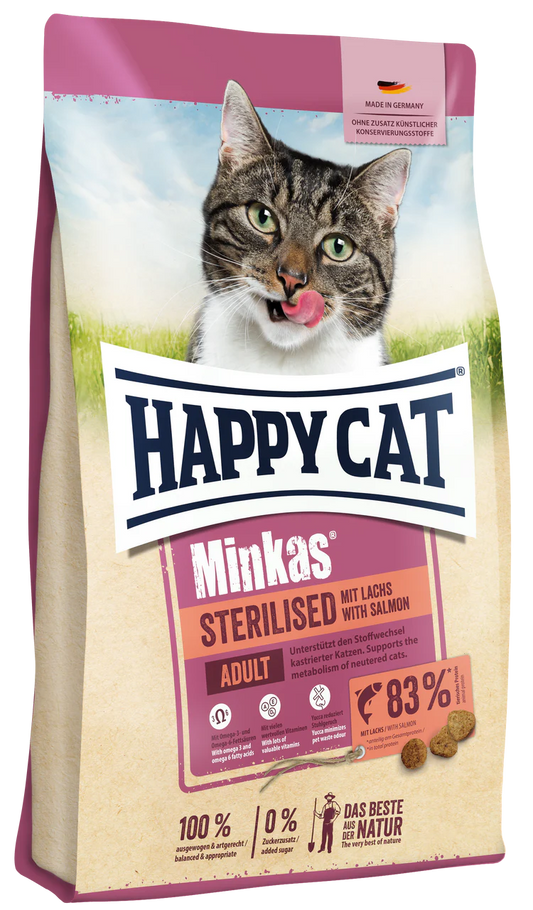 Happy Cat Minkas Sterilized with Salmon - Cat Dry Food
