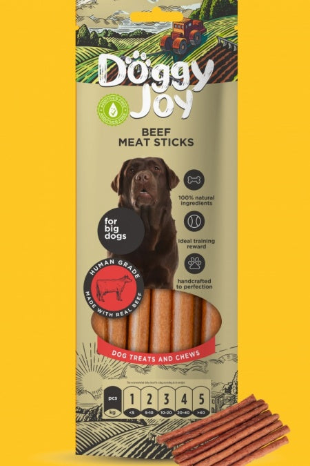 Doggy Joy Beef Meat Sticks Dog Treats 45g