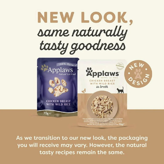 Applaws Chicken with Wild Rice in Broth Wet Cat Food 70g Pouch