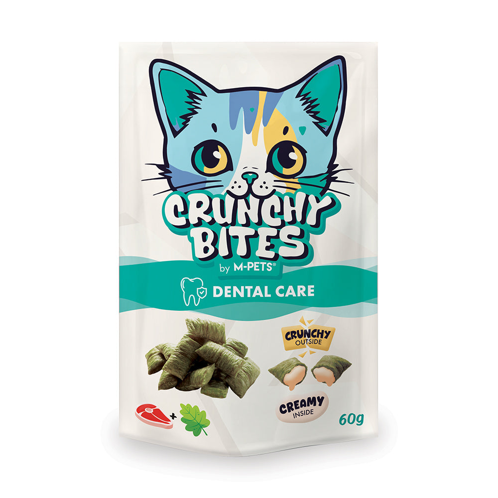 M-PETS Crunchy Bites with Function Cat Treat - Dental Care 60g