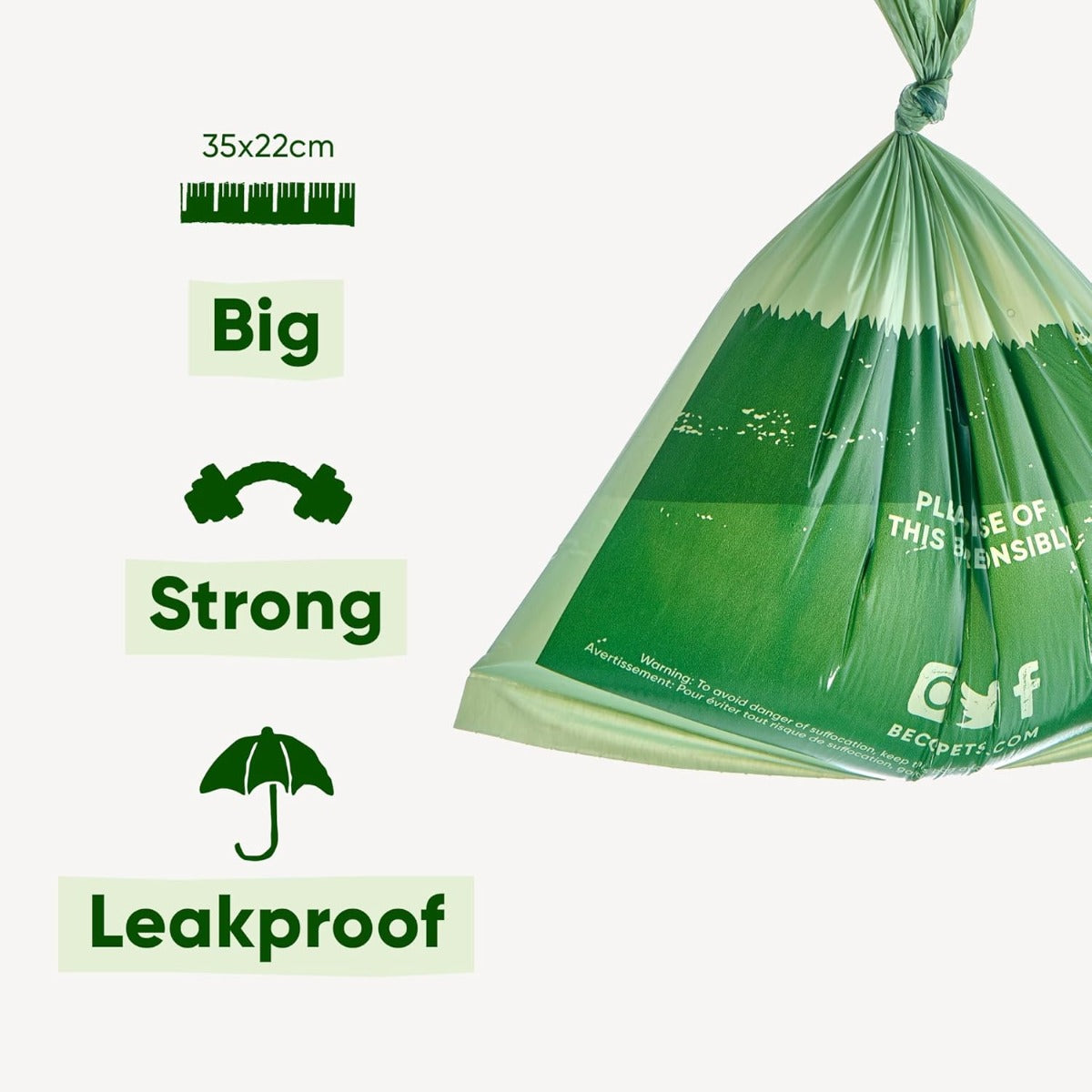 Beco Pets Unscented Poop Bags 120pcs