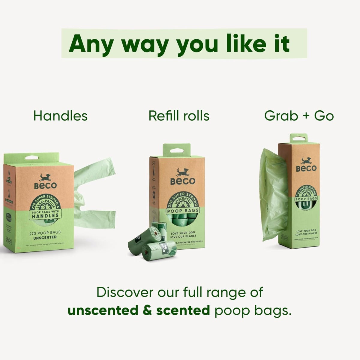 Beco Pets Unscented Poop Bags 120pcs