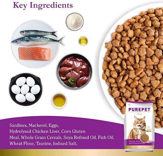 PurePet Peak Dry Cat Food Ocean Fish 1.2 Kg