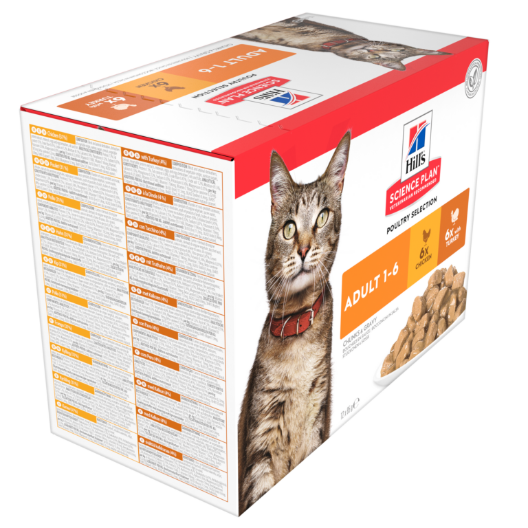 Hill’s Science Plan Adult Wet Cat Food Multipack with Turkey and Chicken Pouches