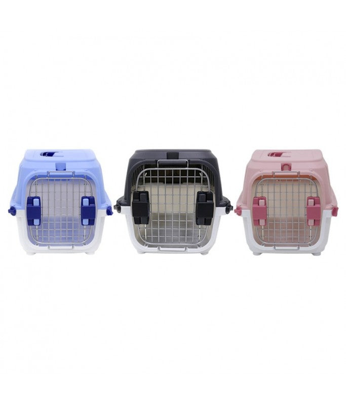 Dayang Pet Carrier (086) - Blue & White Color - [Dimension - 46 x 30.5 x 28.3cm]