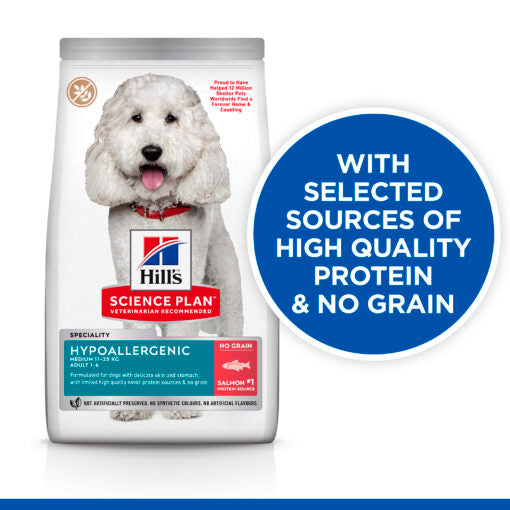 Hill’s Science Plan Hypoallergenic Medium Breed Adult Dry Dog Food with Salmon (2.5kg)
