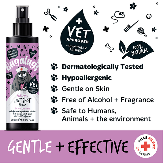 Bugalugs Antiseptic Hot Spot Spray 200ml (6.8 Fl Oz)