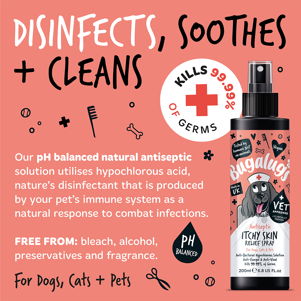 Bugalugs Antiseptic Itchy Skin Spray 200ml (6.8 Fl Oz)