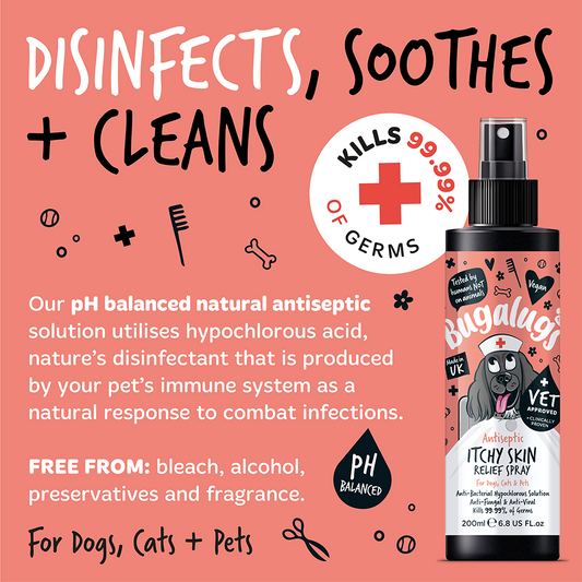 Bugalugs Antiseptic Itchy Skin Spray 200ml (6.8 Fl Oz)