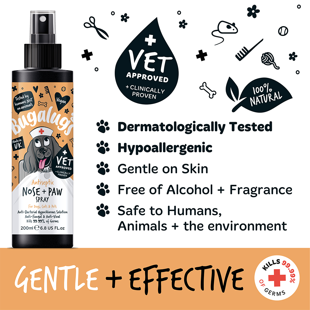 Bugalugs Antiseptic Paw & Nose Spray 200ml (6.8 Fl Oz)