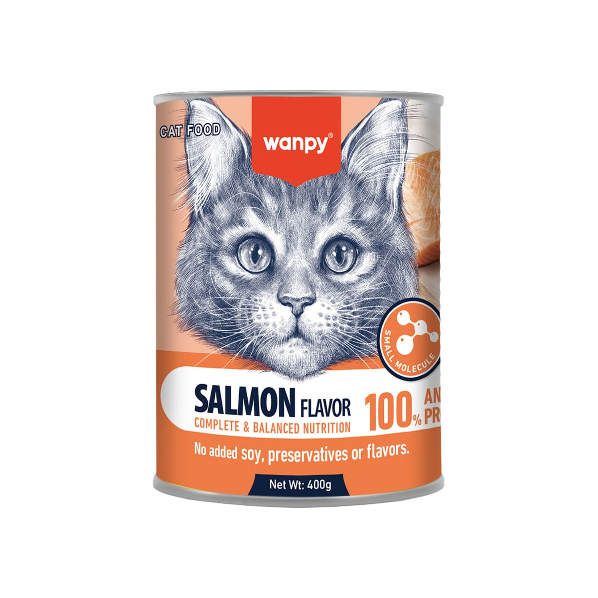 Wanpy Complete Pâté Canned Food for Cats (Salmon) - 400g