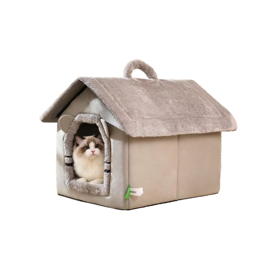 Cat House Bed (XL: 53x43x46 CM - Gray)