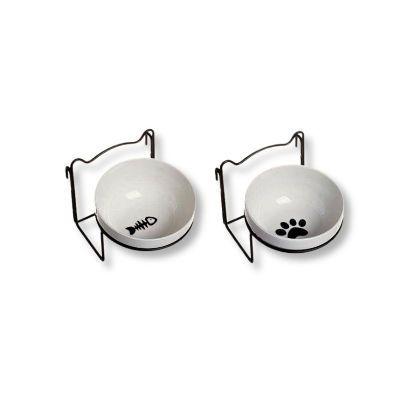 Ceramic Food Bowl With Hanger (2Pcs Set)