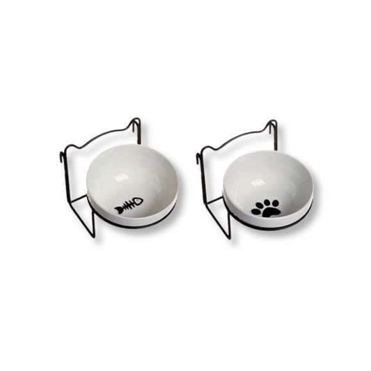 Ceramic Food Bowl With Hanger (2Pcs Set)
