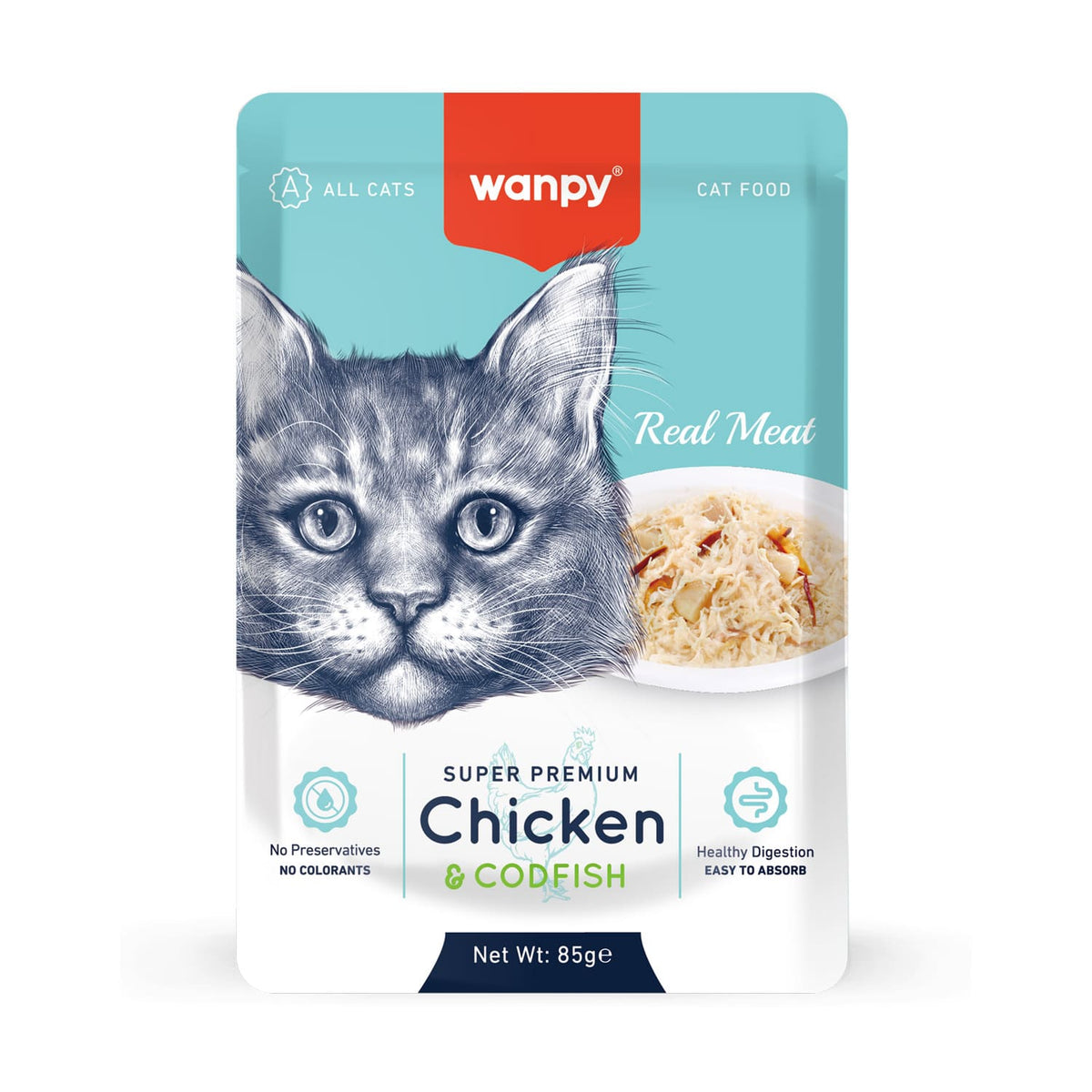 Wanpy Chicken & Codfish For Cat 85g