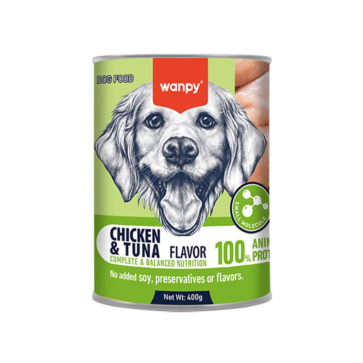Wanpy Complete Pâté Canned Food for Dogs (Chicken & Tuna) - 400g